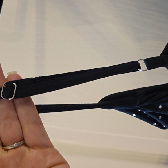 Show Me Your MuMu Black/Silver Embelisshed Suzanna Mini Dress Size Large - Picture 8 of 8